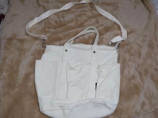 White Tote Sling Bag