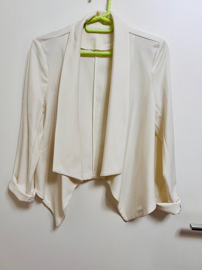 White waterfall blazer on sale