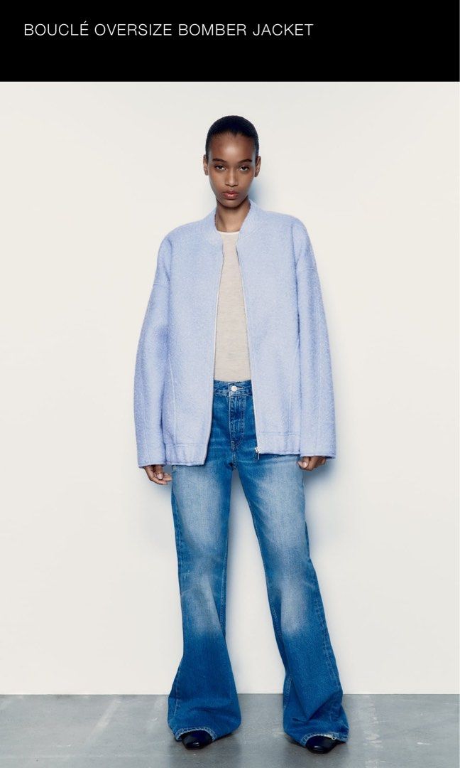 Zara Oversized Boucle Jacket Women s Fashion Coats Jackets and Outerwear on Carousell