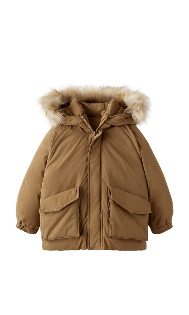 Zara water-repellent padded parka, Babies & Kids, Babies & Kids Fashion on  Carousell