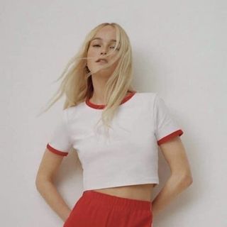Zara White Cropped Top
