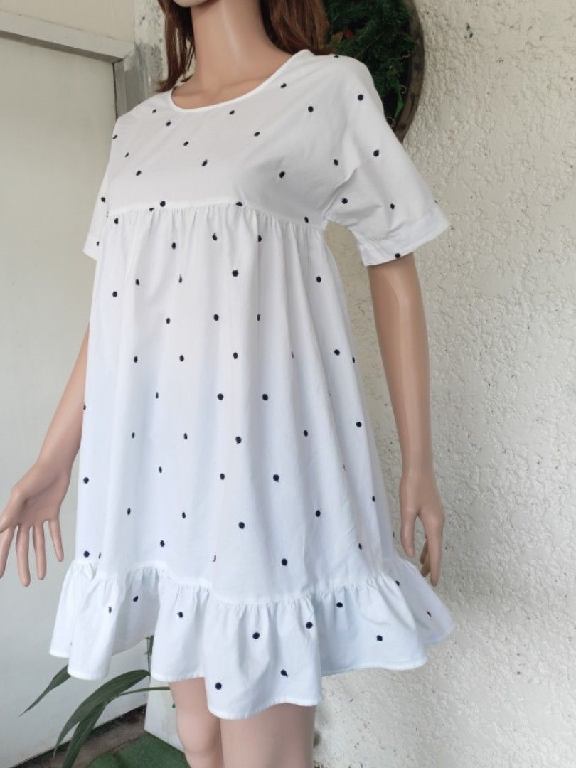 Zara polka dot smock dress online