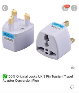 ✅100% Original Lucky UK 3 Pin Tourism Travel Universal Adaptor Conversion Plug
