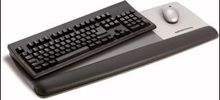 3M Gel Wrist Rest for Keyboard and Mouse with Tilt-Adjustable Platform, Precise Mouse Pad, 25.5 in x 10.6 in, Black (WR422LE)