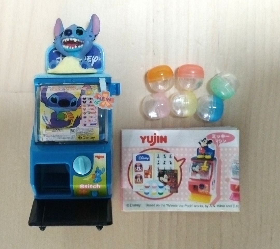 絕版 迪士尼 史迪仔 迷你扭蛋機 Yujin Disney Stitch Mini Capsule Vending Machine (斷捨離 ...