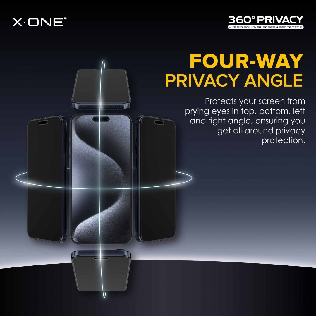 X.One 360° Anti-Peeping Privacy Matte Screen Protector