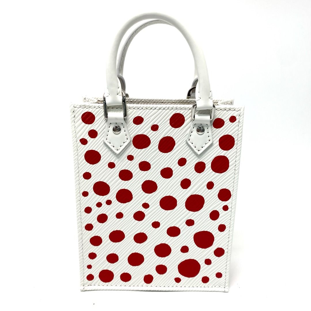 △ Louis Vuitton 路易威登LV x YK Petit Sac Plat Yayoi Kusama Epi Leather 2way  Bag 草間彌生白紅色EPI皮革兩用袋M81986 - 237017320, 名牌, 手袋及銀包-