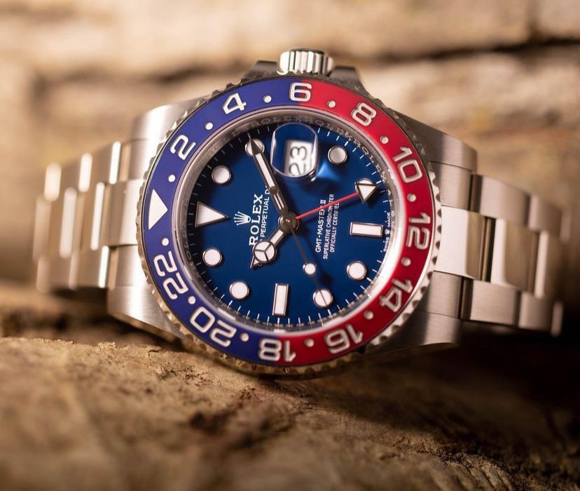 Gmt white gold blue dial best sale