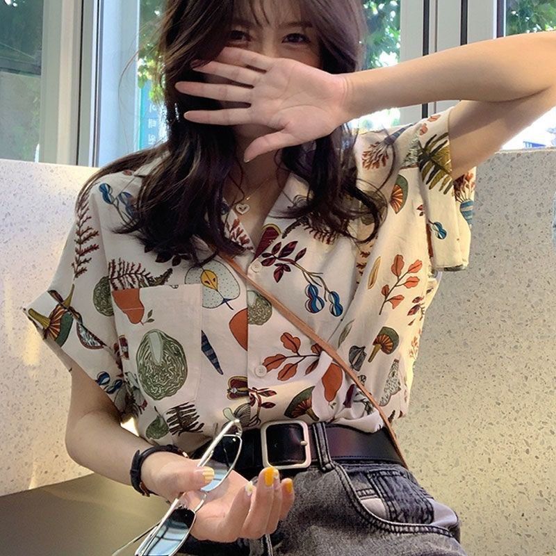 Korean floral polo clearance