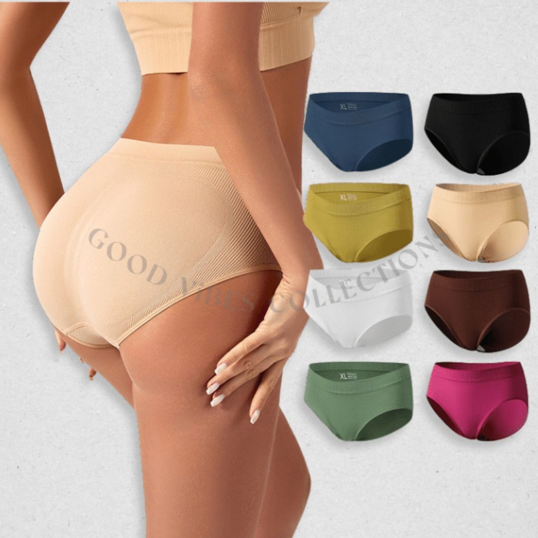 【BRAND NEW】 Women's Plus Size Antibacterial Butt Lifting Soft Breathable  High Waist Cotton Panties Ladies Underwear