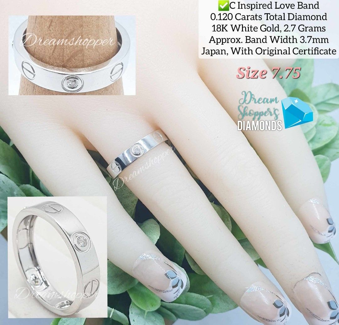 C ring with natural diamonds 18k white gold (Category: Rings) located in Manila. Submitted by dreamshopper_manila (Listing ID 1292910116, Image 1). Description: Natural Earth mined gems and diamonds Not cvd, not lab grown, not certified "ethical", not moissanite, not man made, not fake! Complete details in photos Pawnable and genuine Payment first policy Strictly no return no exchange policy On-hand and ready to ship Nationwide Guaranteed Genuine