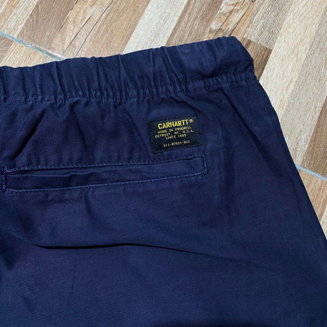Carhartt WIP Colton Clip Pants Navy Fesyen Pria Pakaian Bawahan di Carousell