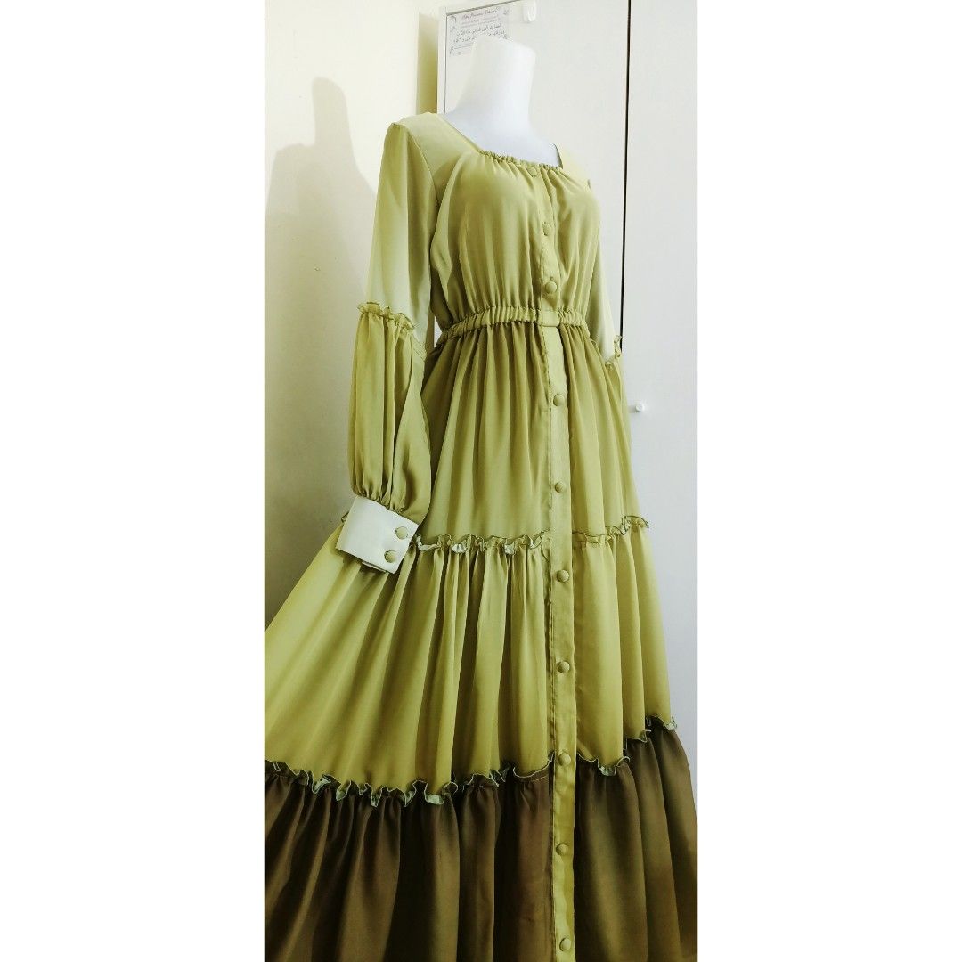 Gamis Premium Abaya Long Dress Hijau Lemon Lime Green Dress Gamis Hijau  Lemon Long Dress Gradasi, Fesyen Wanita, Pakaian Wanita, Gaun & Rok di  Carousell