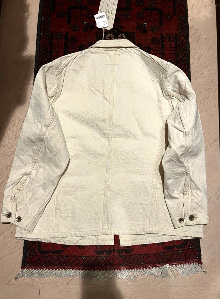 Fullcount denim chore jacket ecru 100 new Orslow coverall Carousell
