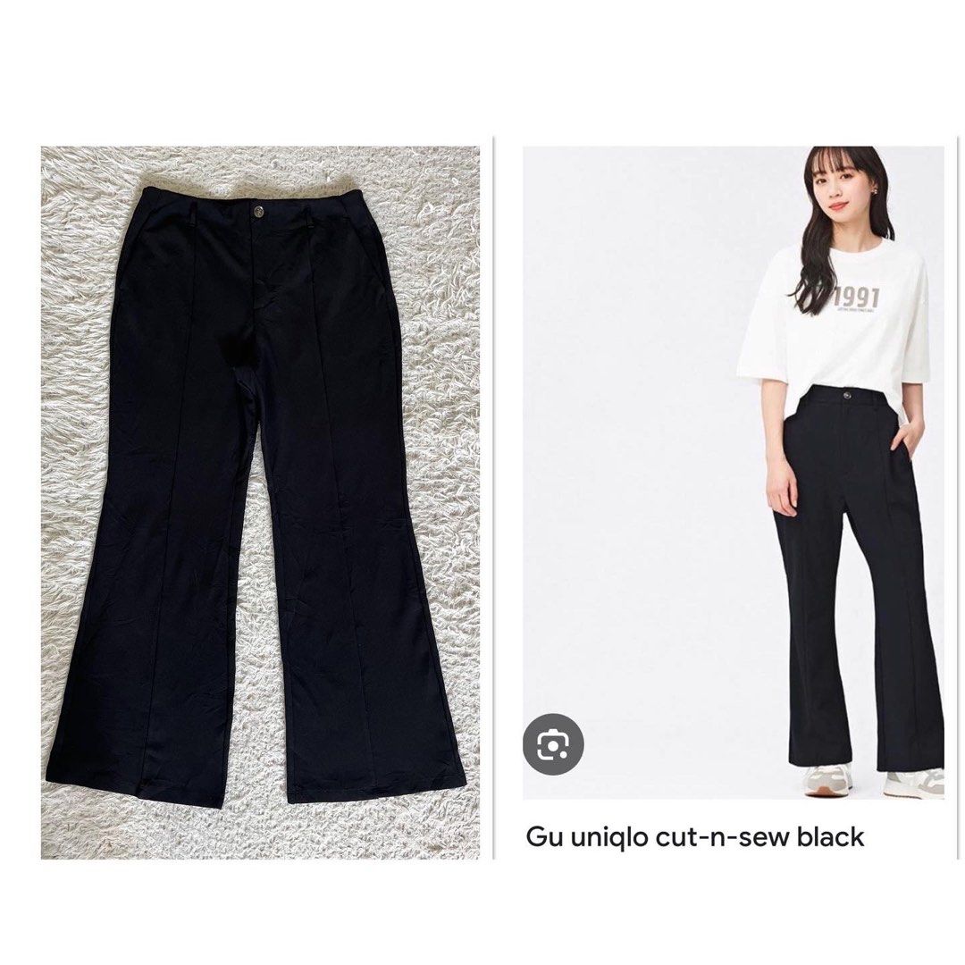 GU by UNIQLO black flare bootcut pants, Women's Fashion, Bottoms, Other  Bottoms on Carousell