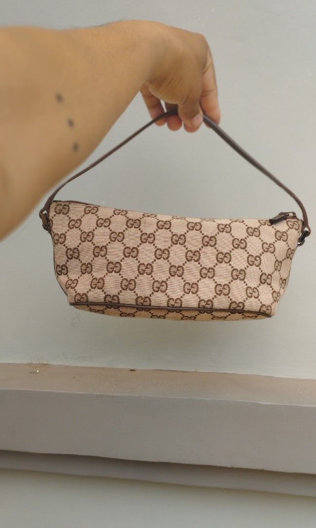 GUCCI BOAT GG CANVAS LEATHER HANDBAG Luxury Bags Wallets on Carousell