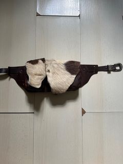 Handmade Cowhide Leather Belt Bag