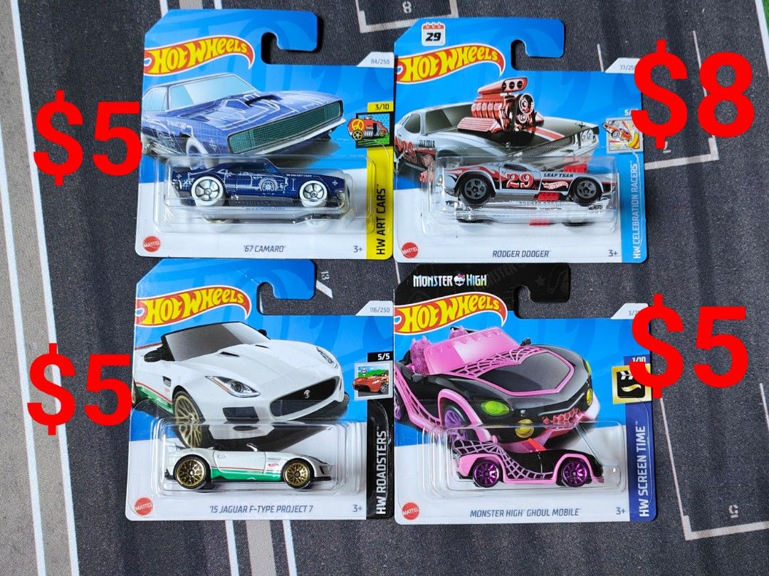 Hot Wheels 2024 E Case mainline short cards, Hobbies Toys, Toys