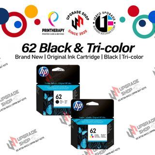 HP 62 Black & Tri-color Ink Cartridge Original & Brand New