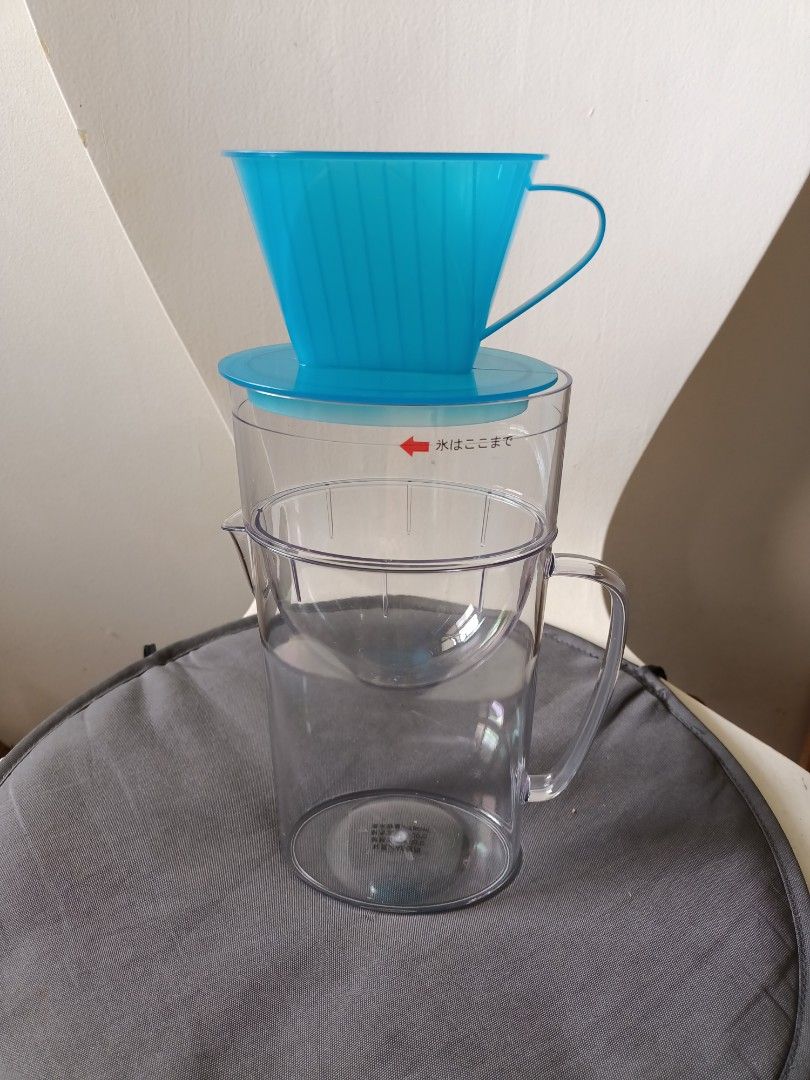 Ice coffee drip set (Category: Coffee & Tea Tableware) located in Mandaluyong City. Submitted by diynanay (Listing ID 1292838317, Image 2). Description: coffee drip set with pitcher, coffee drip, scooper. unused. price is negotiable. note: material is not glass.