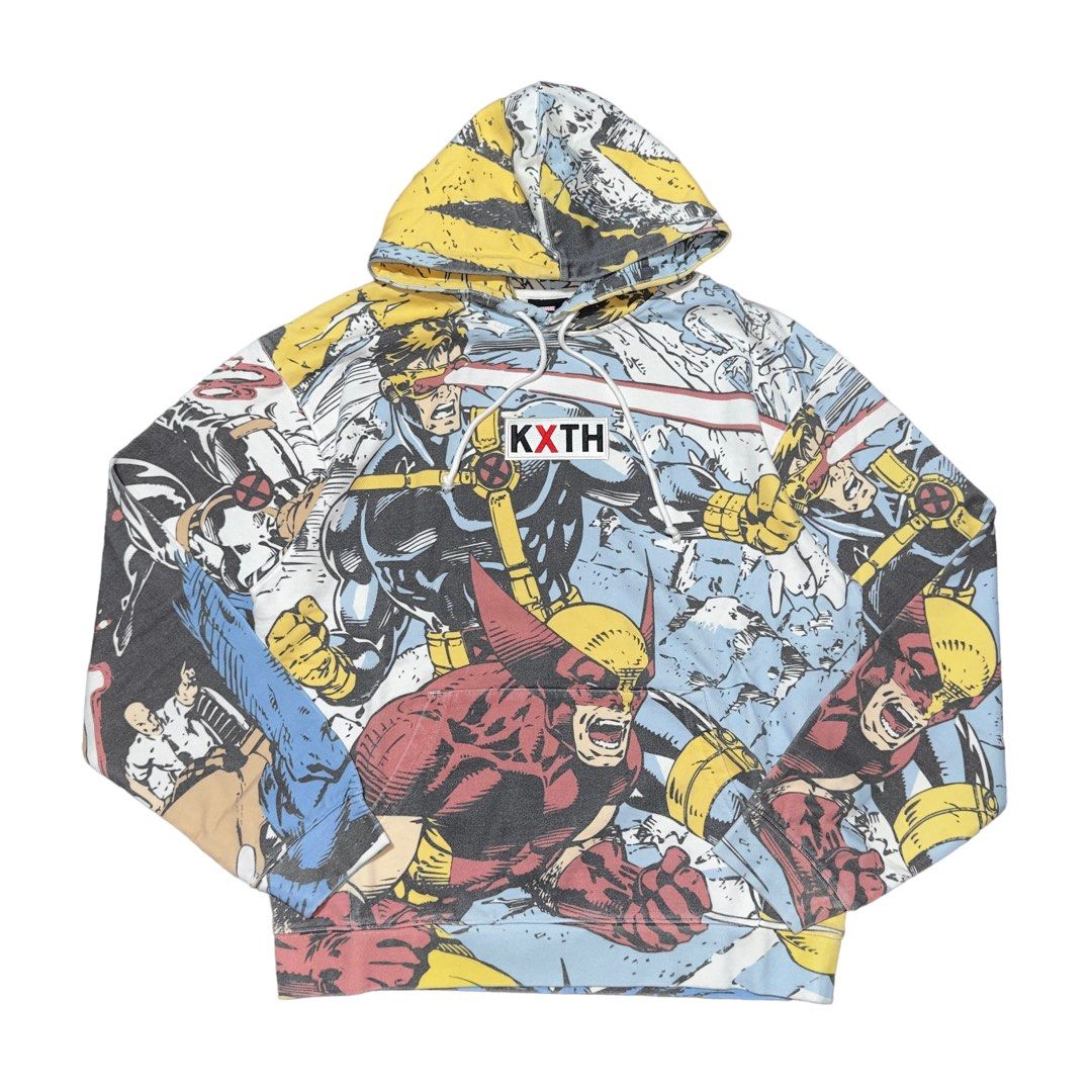 KITH x Marvel X-Men Battle Hoodie, Men's Fashion, Tops & Sets 