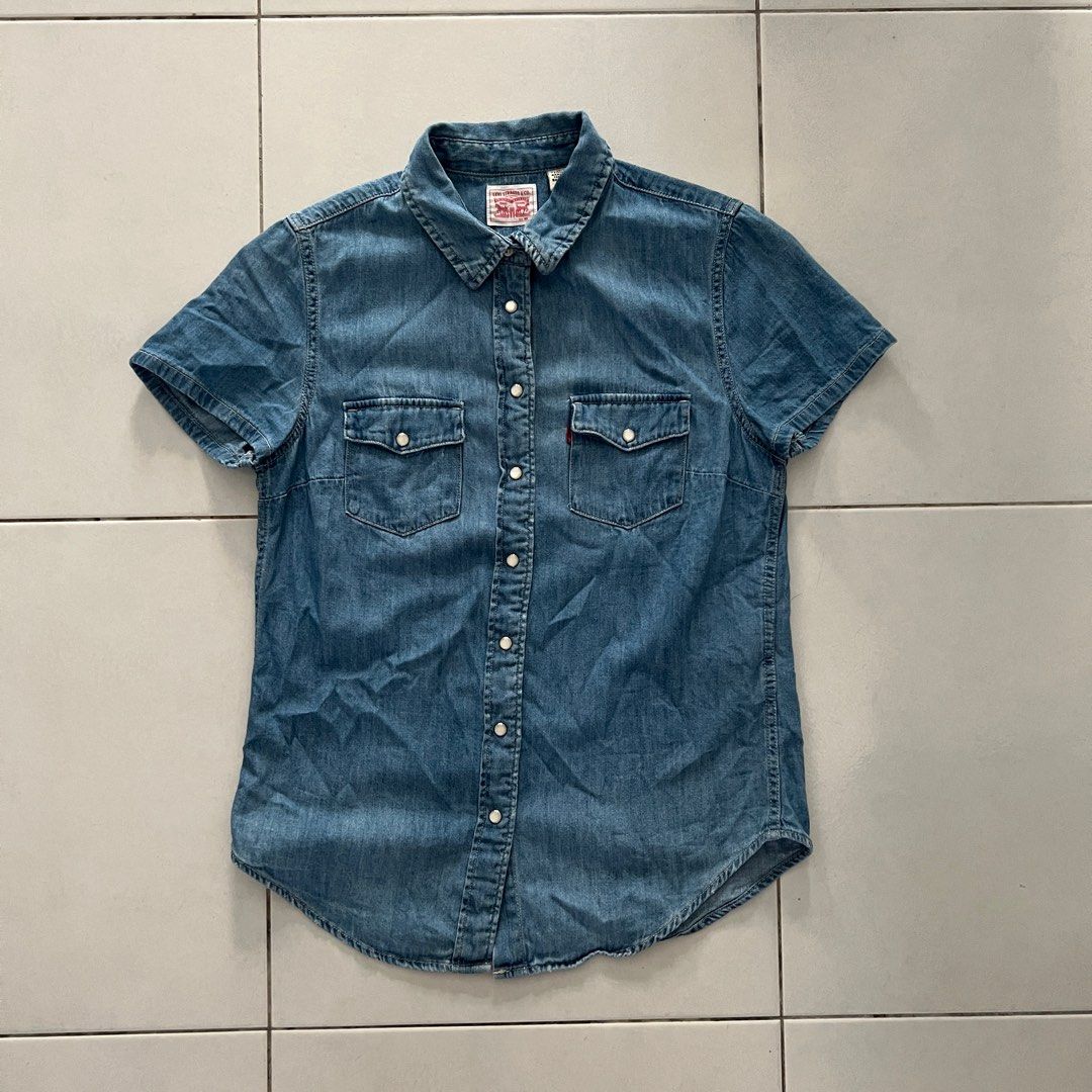Levis Pearl Snap Denim Shirt