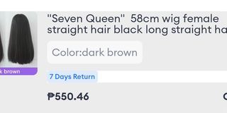 long Seven Queen wig (dark brown)