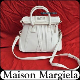 🛑Maison Margiela Small 5AC White Leather 2way Crossbody Bag