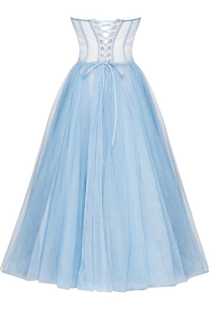 knee length dresses for ladies Milla Women's Strapless Puffy Midi Tulle Dress