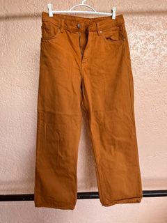 Monki Taiki high waist straight leg brown jeans