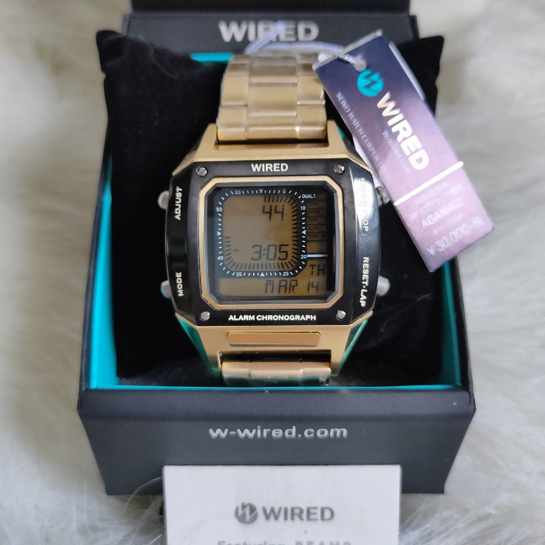 NEW SEIKO WIRED SOLIDITY X BEAMS JAPAN AGAM402 Gold Plated Digital Quartz Men s Fashion Watches Accessories Watches on Carousell