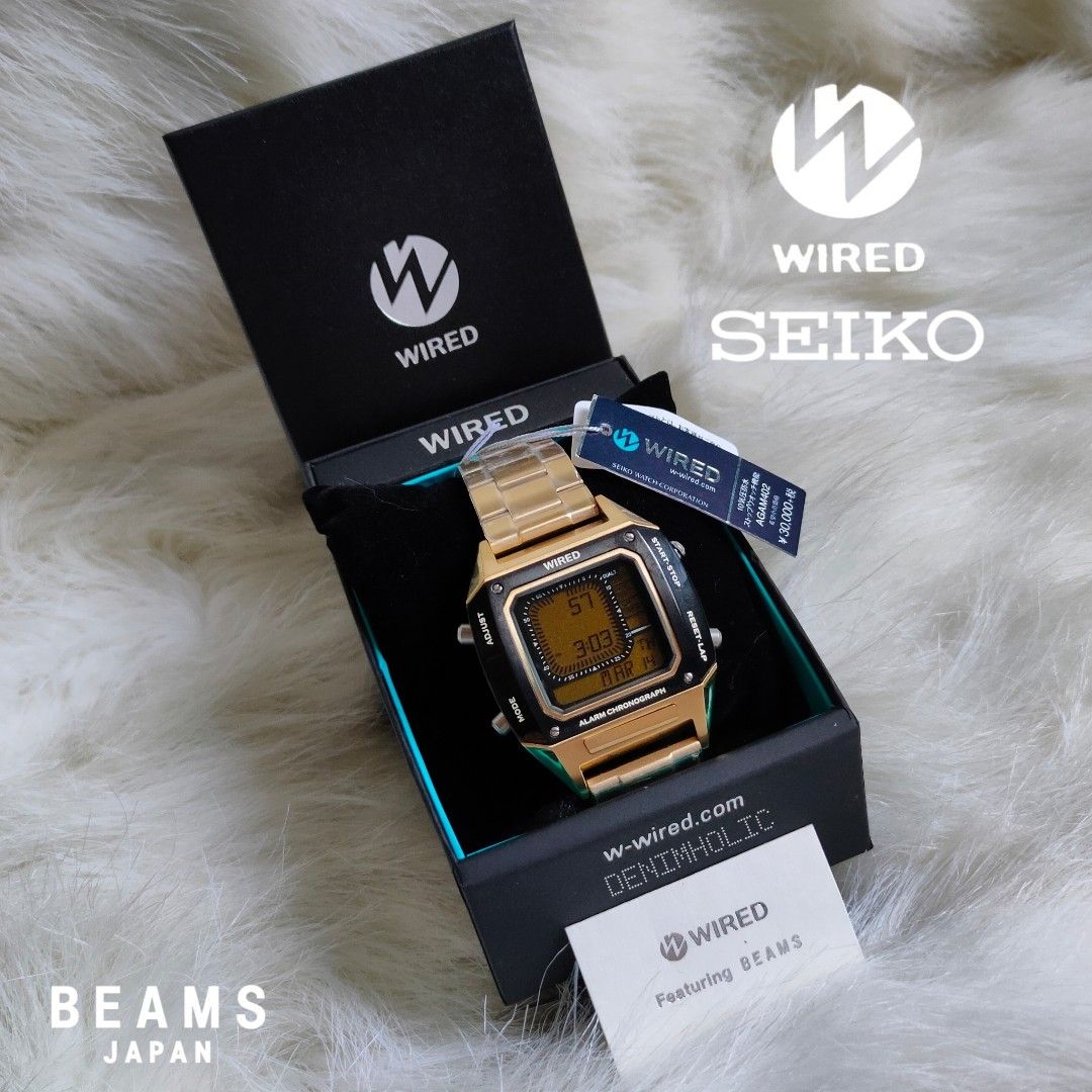 NEW SEIKO WIRED SOLIDITY X BEAMS JAPAN AGAM402 Gold Plated Digital Quartz Men s Fashion Watches Accessories Watches on Carousell