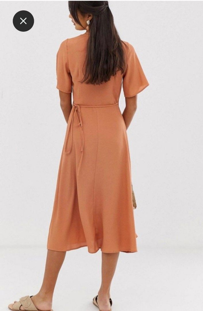 strapless open back dress Orange Sequin Dress – Lara Peters main image 1