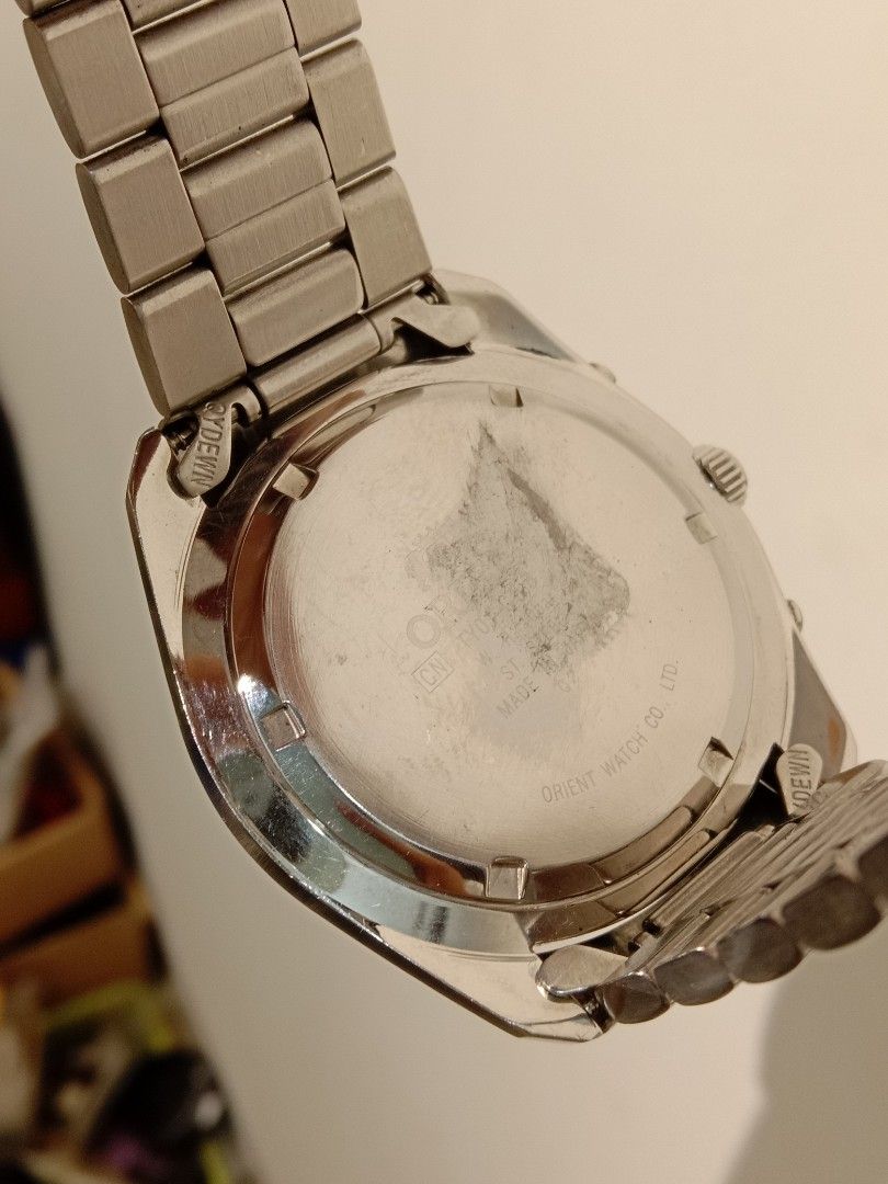 Orient Chronograph Neo 70s Blue, Fesyen Pria, Jam Tangan di Carousell