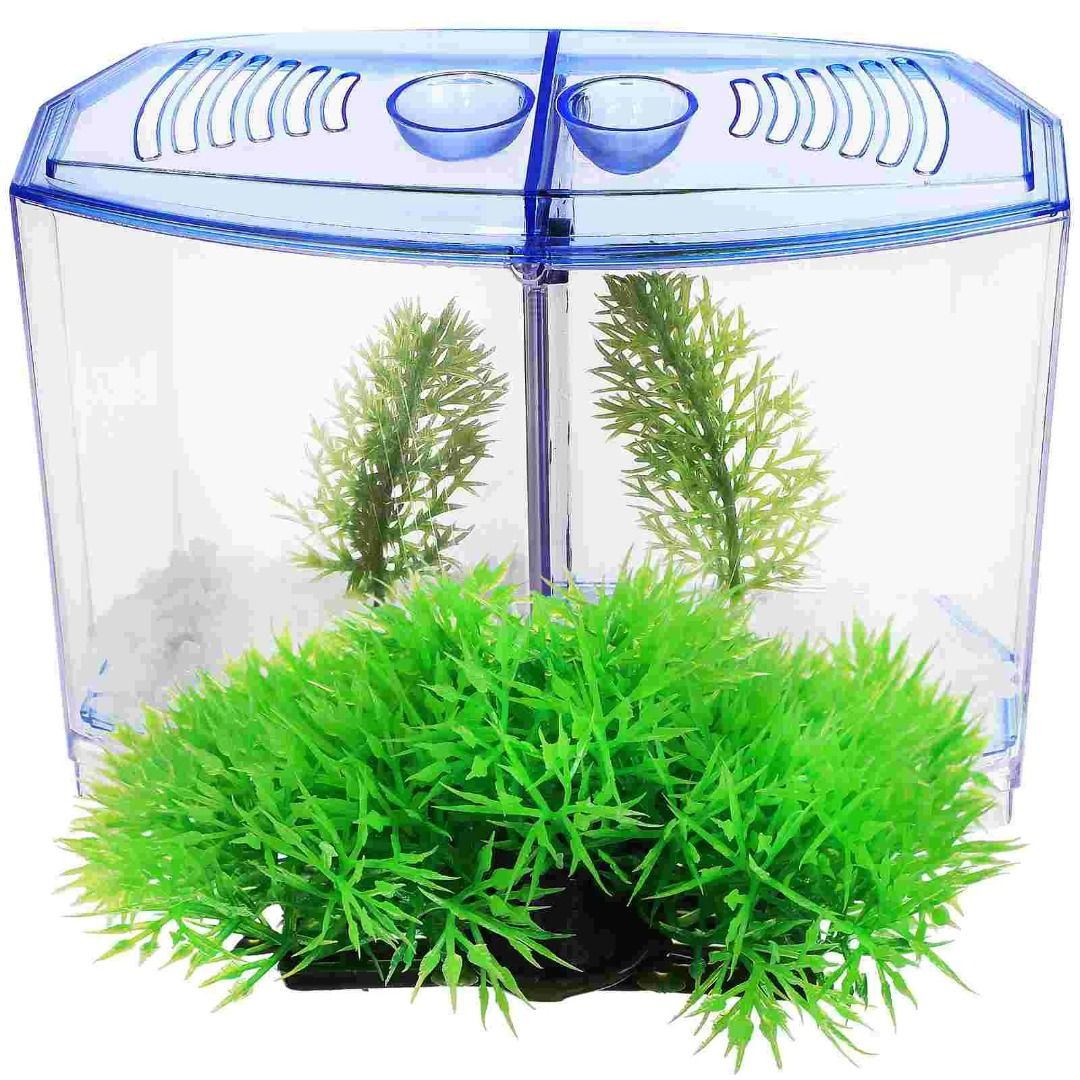 Mini Acrylic Aquarium Transparent Fish Keeper Fishbowl Portable