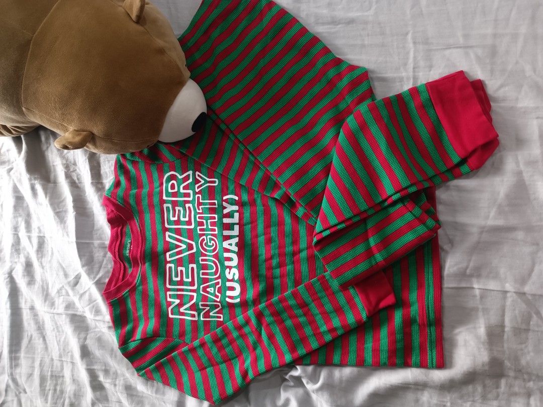 Pre loved Carter s Christmas Pajama never naughty size 10 Babies