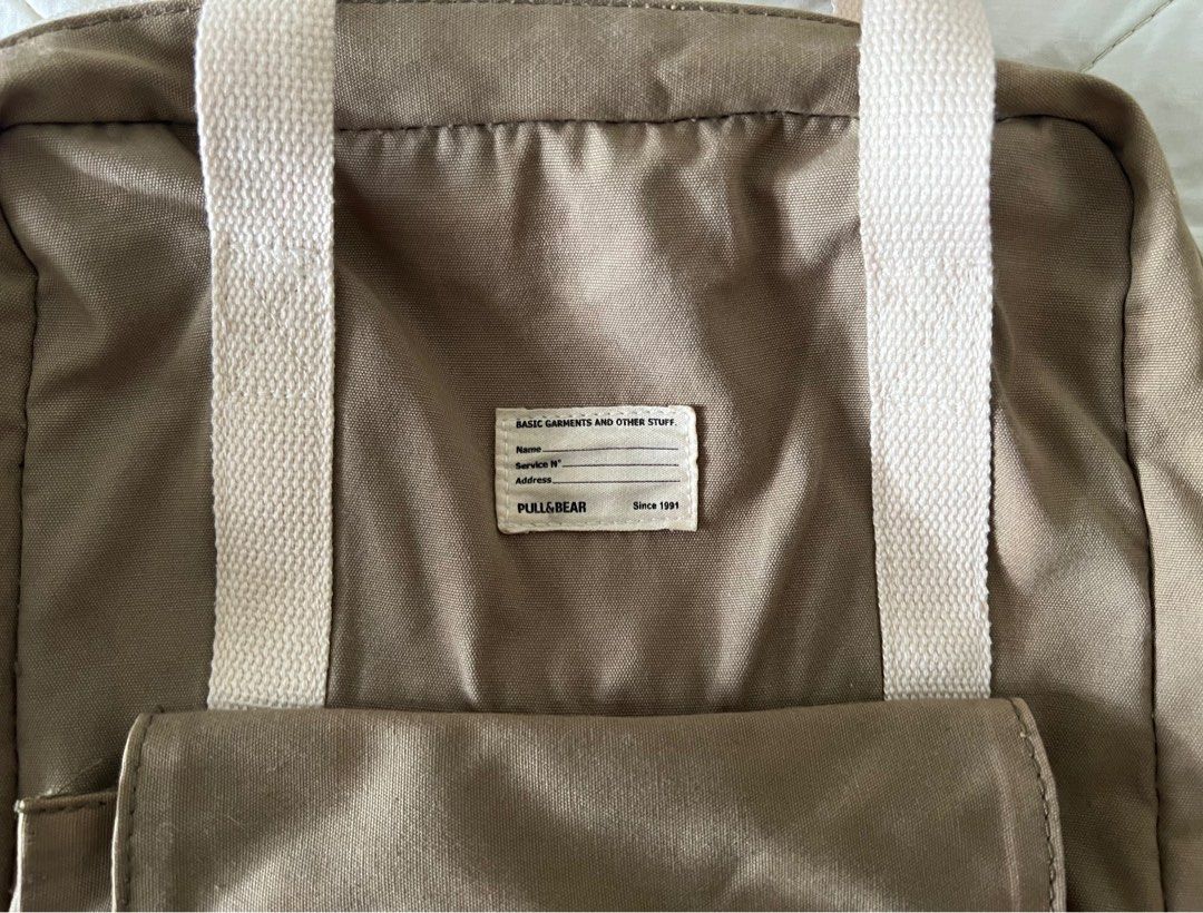 Pull Bear muted khaki green olive cream vintage retro casual