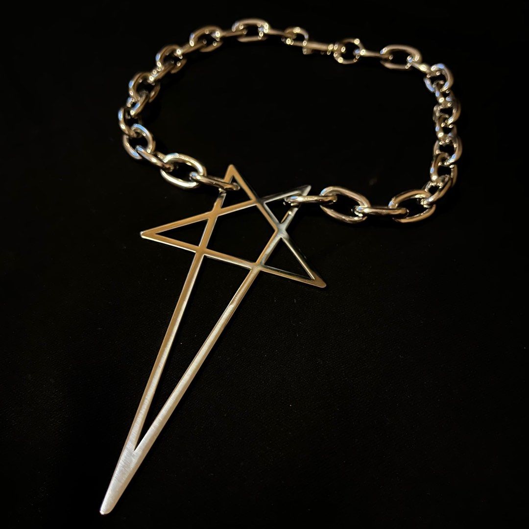 Rick Owens Pentagram Necklace Luxury Accessories on Carousell
