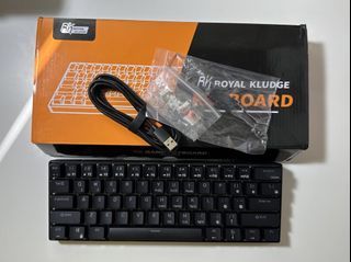 rk royal kludge wireless mechanical gaming keyboard in black r61 red switch