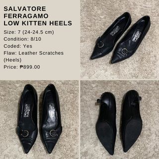 Salvatore Ferragamo Vintage Low Kitten Heels