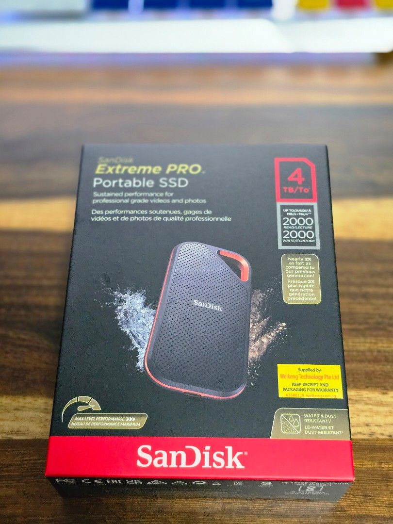 SanDisk Extreme Pro 4TB Portable SSD V2 E81, Computers Tech