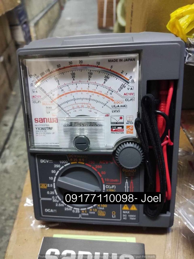 SANWA MULTI TESTER (Category: Construction Tools & Equipment) located in Manila. Submitted by joeyroque09 (Listing ID 1292853871, Image 1). Description: ITEM: SANWA MULTI TESTER Specs: YX360 .