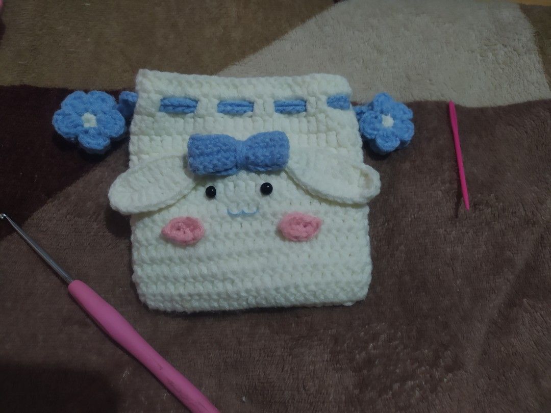 String bag (Category: Purses & Pouches) located in Valenzuela. Submitted by leyyyyz (Listing ID 1292920719, Image 1). Description: WTS LFB PH Hello Kitty string bag Cinamoroll string bag Plain string bag (blue, violet, pink) type of yarn: 5ply mc mop: gcash/maya mod: lalamove/flashexp.