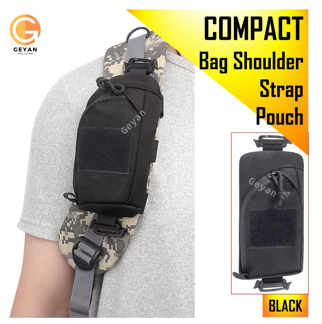 TACTICAL Backpack Shoulder Strap Pouch Attachment Bag Travel Size Compact Portable Organizer Tool Utility Pack Oxford Cloth BLACK CURVE 1Pc Military Bags Outdoor Biking Cycling Camping Hiking Fishing ...