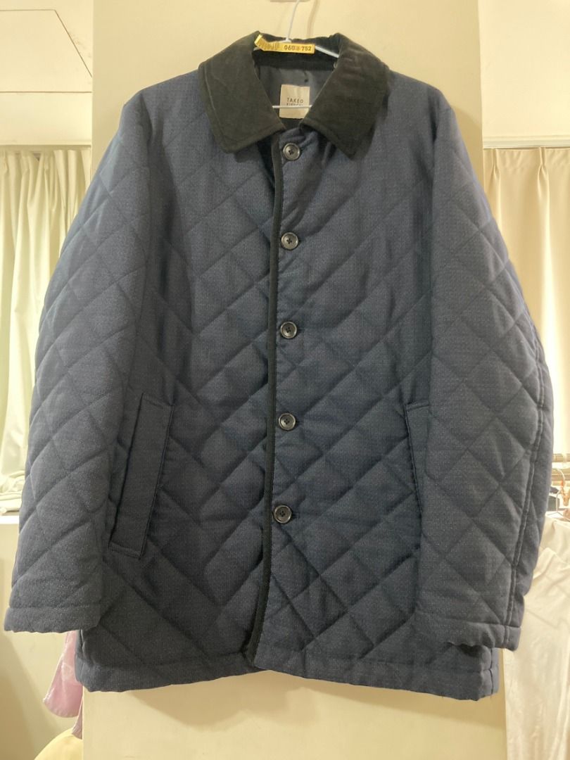 『1年保証』 TAKEO KIKUCHI 他的 鳥眼絎縫夾克深藍#24春古著, 菊池武夫[防水] スーツ・フォーマル・ドレス