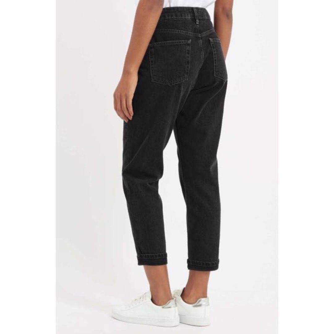 Topshop petite top black mom jeans