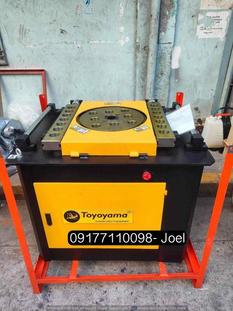 Toyoyama Bar Bender (Category: Construction Tools & Equipment) located in Manila. Submitted by joeyroque09 (Listing ID 1292831702, Image 3). Description: Item: Toyoyama Bar Bender Specs: 1 Phase RB50 .
