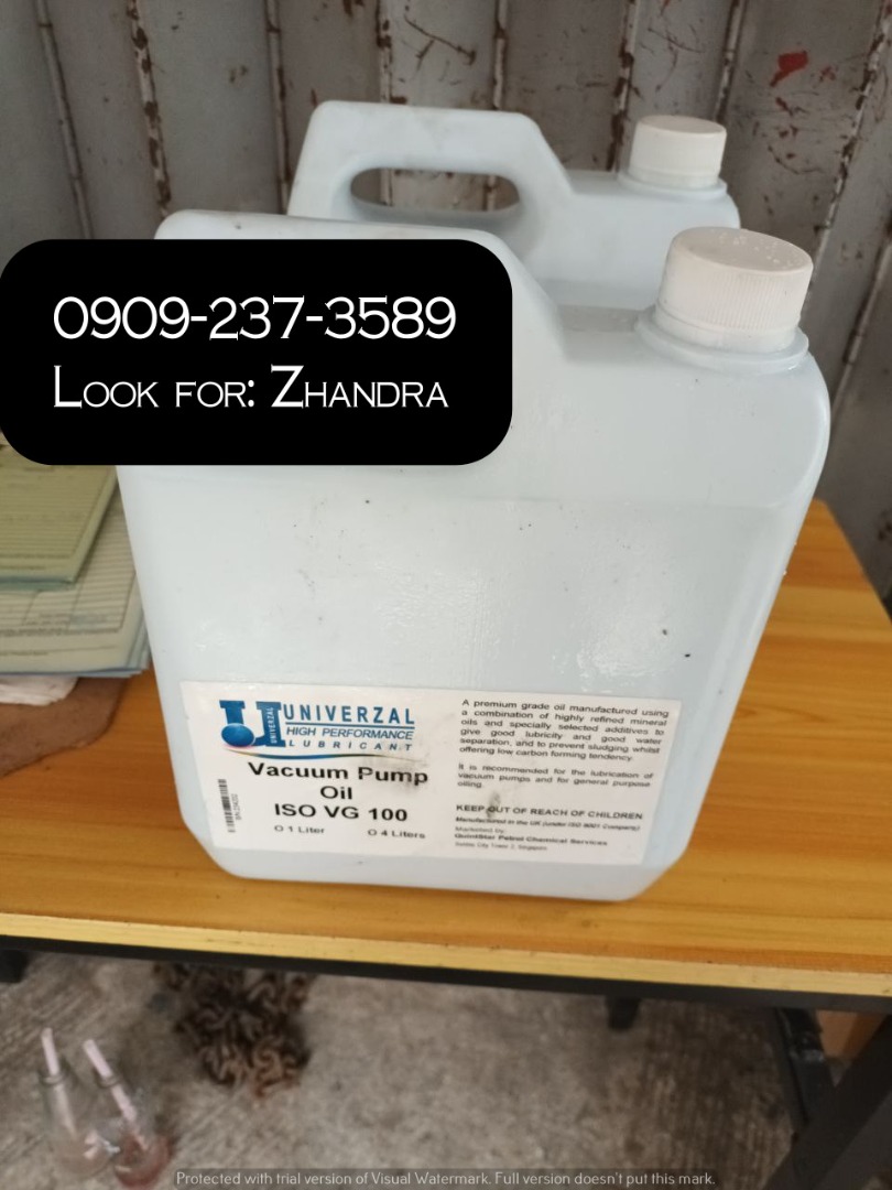 VACUUM PUMP OIL ISO VG100, Commercial & Industrial, Construction Tools ...
