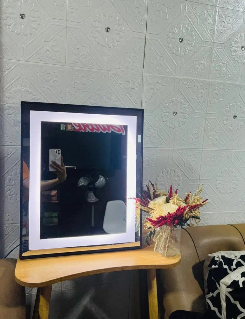 Vanity Mirror for makeup (Category: Makeup) located in Manila. Submitted by ronav25916562 (Listing ID 1292852623, Image 2). Description: Made to order Vanity Mirror Size 16x 18 ,18 x 22 Suitable for home or travel make up use💖✨ Perfect gift.. pm me.