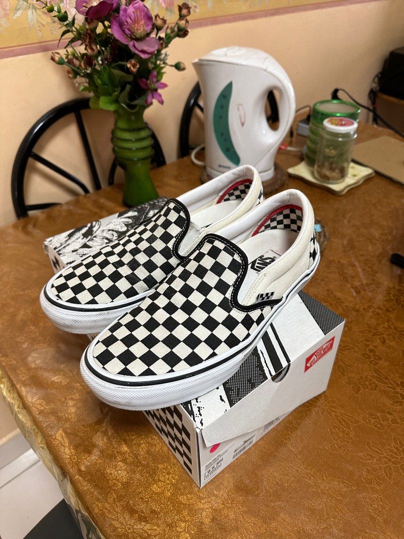 Vans slip on checkerboard pro discount